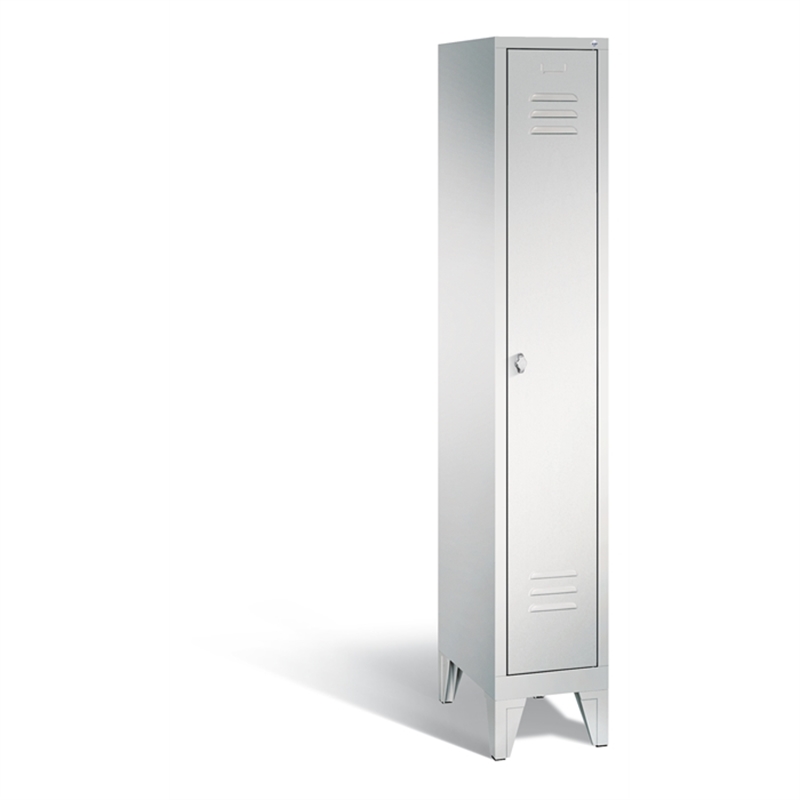 Bild von C+P Garderobenschrank Classic H1850xB320xT500mm Korpus: Lichtgrau Türen: Lichtgrau Abteil: 1 Abteilbreite: 300mm