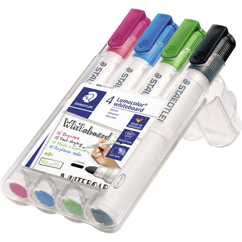 Bild von STAEDTLER Whiteboardmarker Lumocolor 351 WP4-1 sort. 4 St/Pack