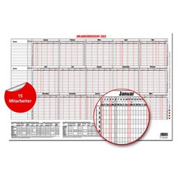 Zeige Details für Urlaubsübersicht - max. 15 Mitarbeiter, 46 x 30 cm Bild von Urlaubsübersicht - max. 15 Mitarbeiter, 46 x 30 cm