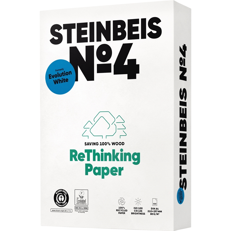 Bild von Steinbeis Kopierpapier No.4 ISO 100 K1701666080A A4 500Bl.