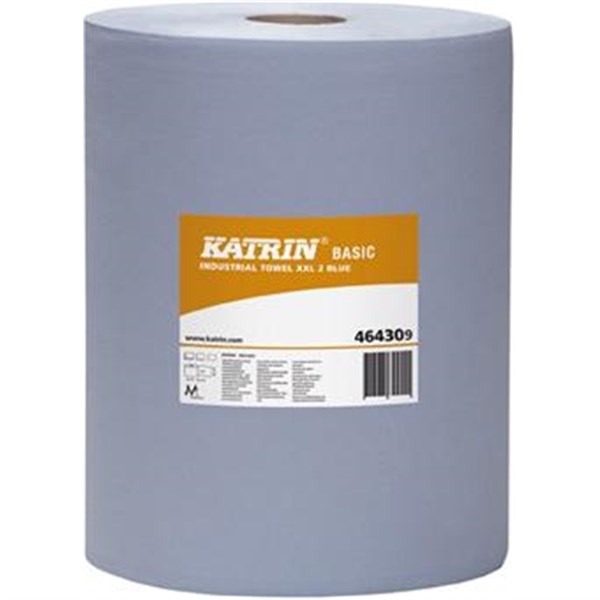 Bild von KATRIN® Wischtuch Basic XXL, Tissue, 2lagig, auf Rolle, 1.000 Tücher, 36 x 36 cm (2 Rollen)
