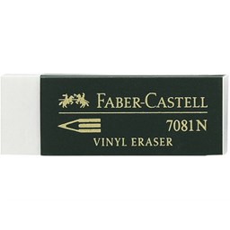 Bild von Faber-Castell Radierer Vinyl Eraser 7081 N 188121 Kunststoff weiß