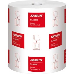 Bild von KATRIN® Papierhandtuch L 2, 2lagig, auf Rolle, 21 cm x 200 m, weiß (6 Rollen)
