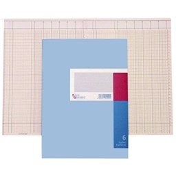 Bild von K&E Geschäftsbuch, Glanzkarton, 3 Spalten, feste Kopfleiste, A4, Einbandfarbe: blau, 40 Blatt