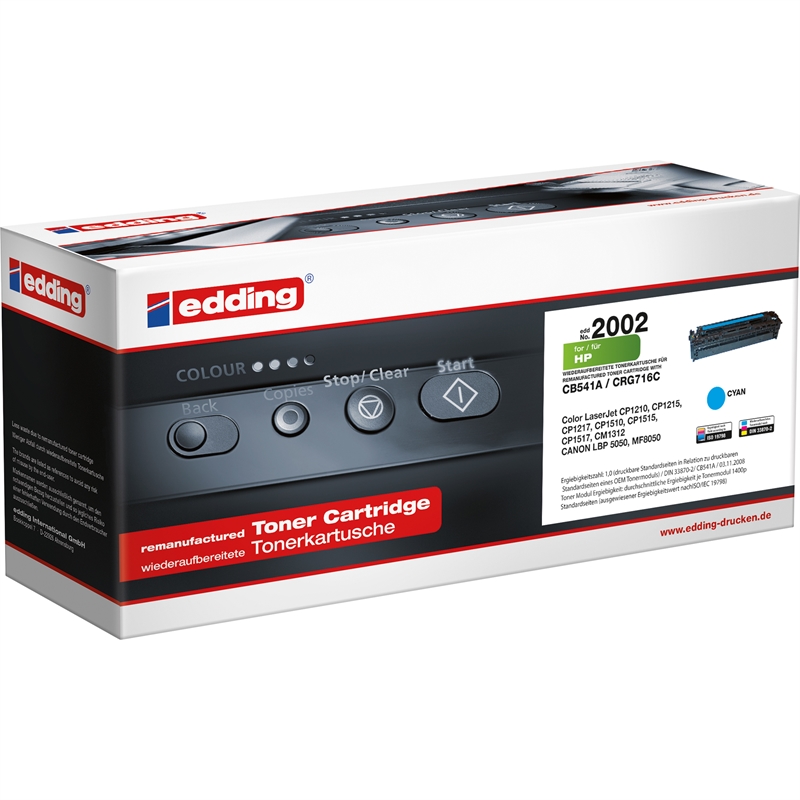 Bild von edding Toner 18-2002 wie HP CB541A cyan