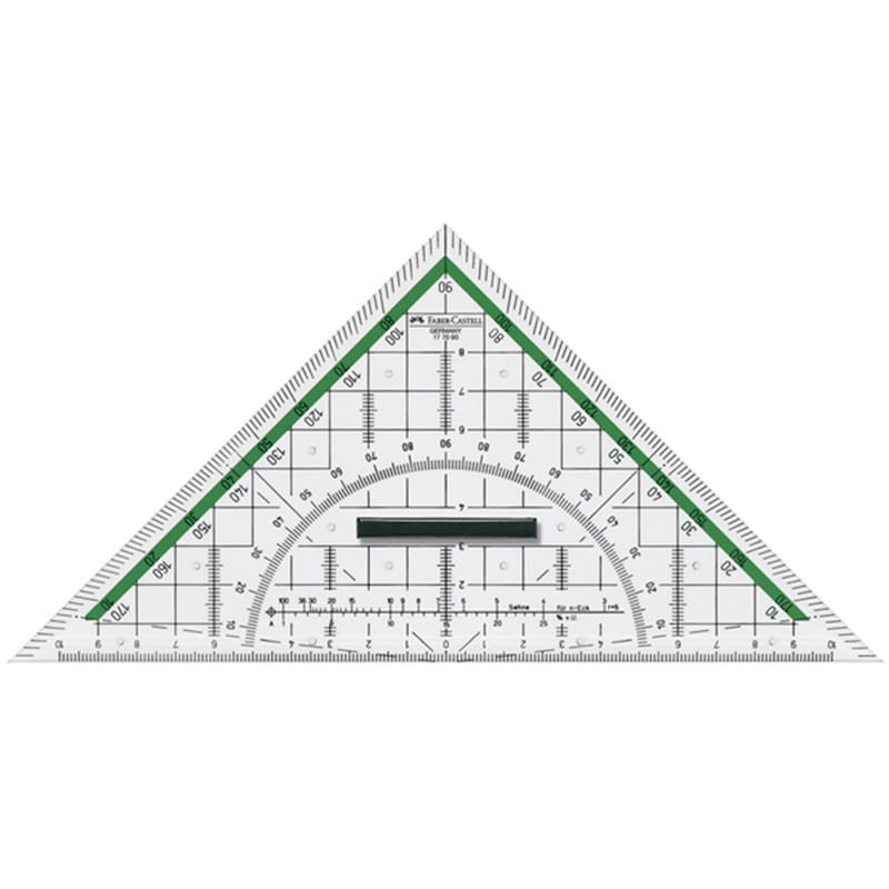 Bild von AW Faber Castell Geometrie-Dreieck, groß, mit Griff, 20 cm