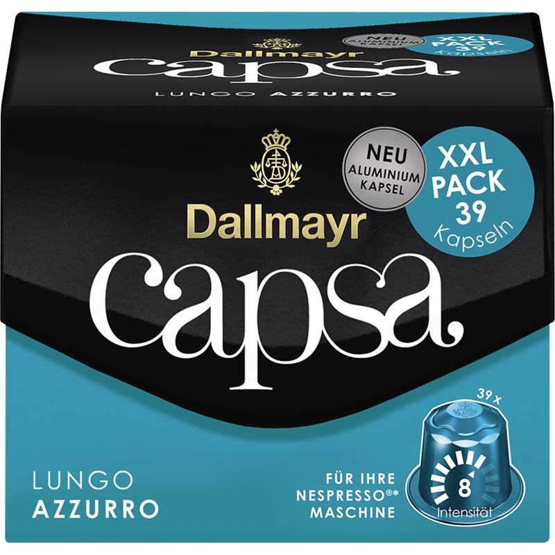 Bild von Dallmayr Kaffeekapsel capsa Lungo Azzurro XXL 106039000 39 St./Pack.