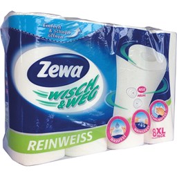 Zeige Details für Zewa Küchenrolle Wisch und Weg 42837 2lg. weiß 8 Rl./Pack. Bild von Zewa Küchenrolle Wisch und Weg 42837 2lg. weiß 8 Rl./Pack.