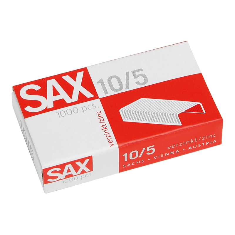 Bild von SAX Heftklammer 1-105-00 Nr.10/5mm verzinkt 1.000 St./Pack.