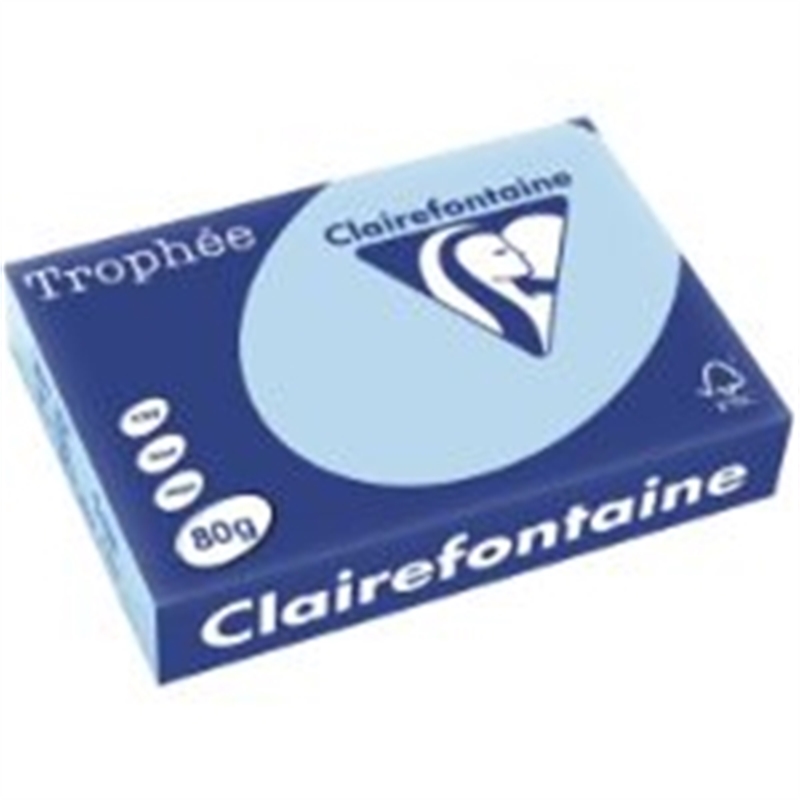 Bild von Kopierpapier Clairefontaine Trophee CLF1798C, A4, 80g/qm, eisblau, 500 Stück