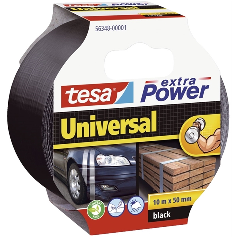 Bild von Tesa® Gewebeklebeband extra Power Universal, 10 m x 50 mm, schwarz