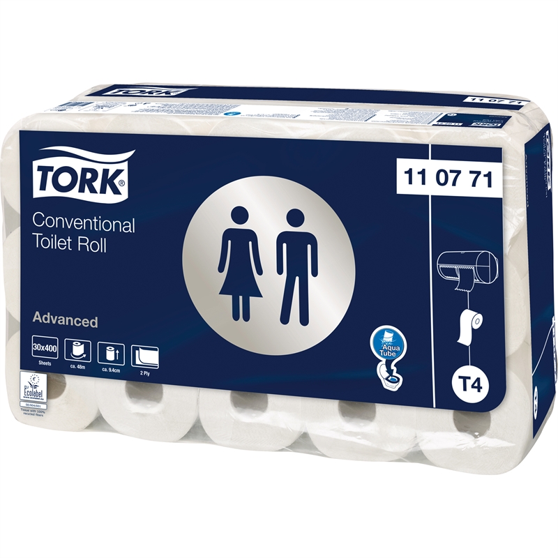 Bild von Tork Toilettenpapier Advanced 110771 2-lagig 400Bl ws 30St./Pack