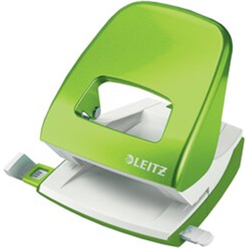 Bild von Locher WOW New NeXXt grün, Stanzleistung: 30 Blatt, mit Anschlagschiene