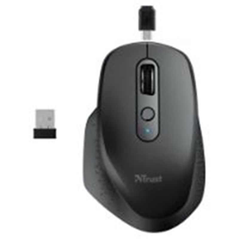 Bild von Wireless Computermaus, Trust, 23812 OZAA, Schwarz, 800 - 2400 DPI, optisch