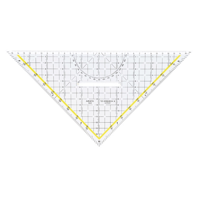 Bild von ARISTO AR-1648 - Zeichendreieck TZ-Dreieck 32,5 cm, mit Holzgriff, Facette an Hypotenuse